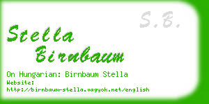 stella birnbaum business card